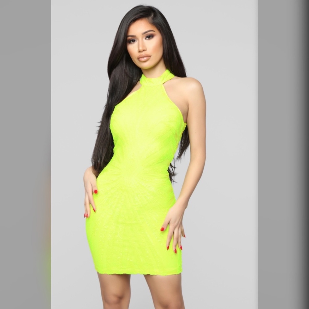 NEON YELLOW DRESS